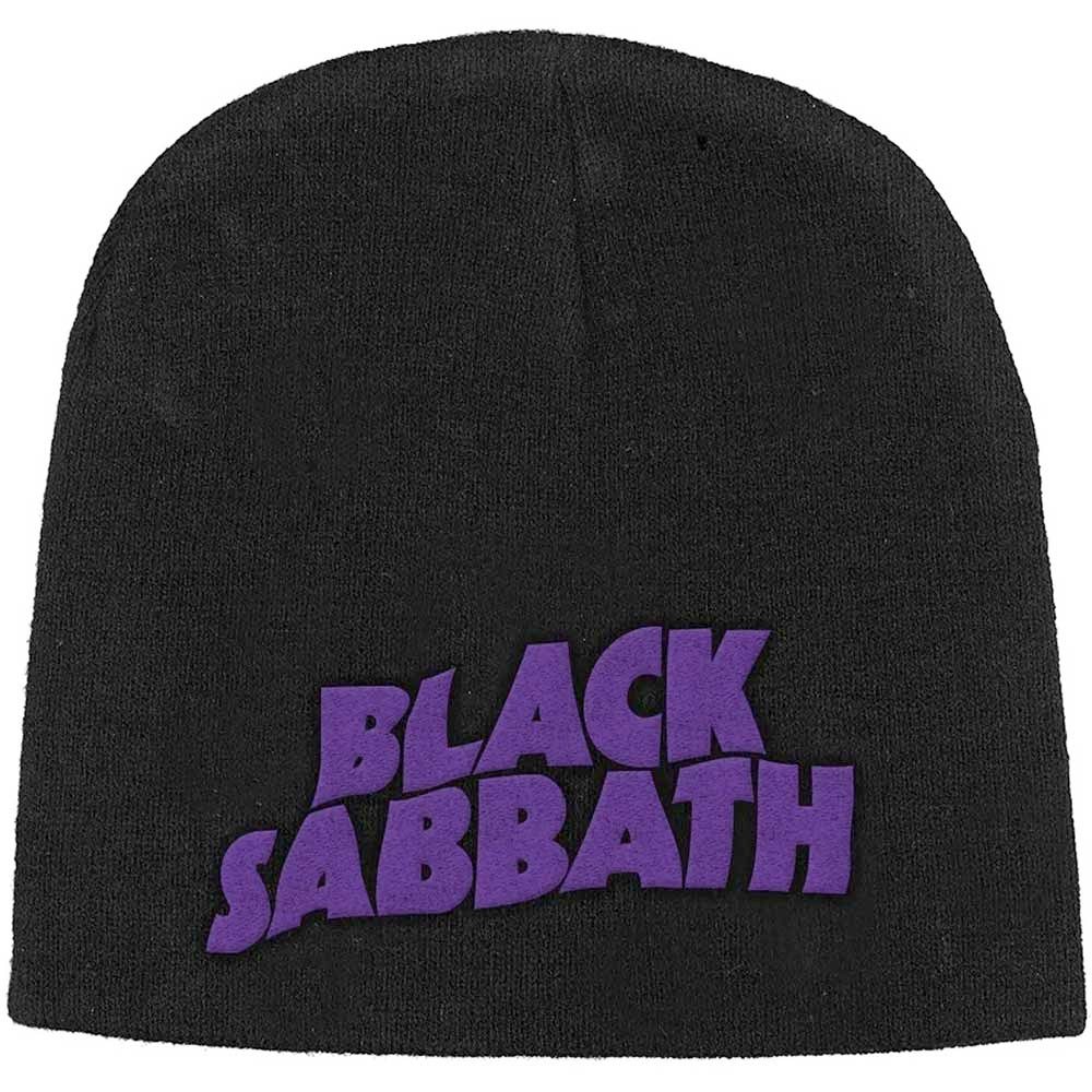 Black Sabbath - Purple Logo Mütze Beanie - Schwarz